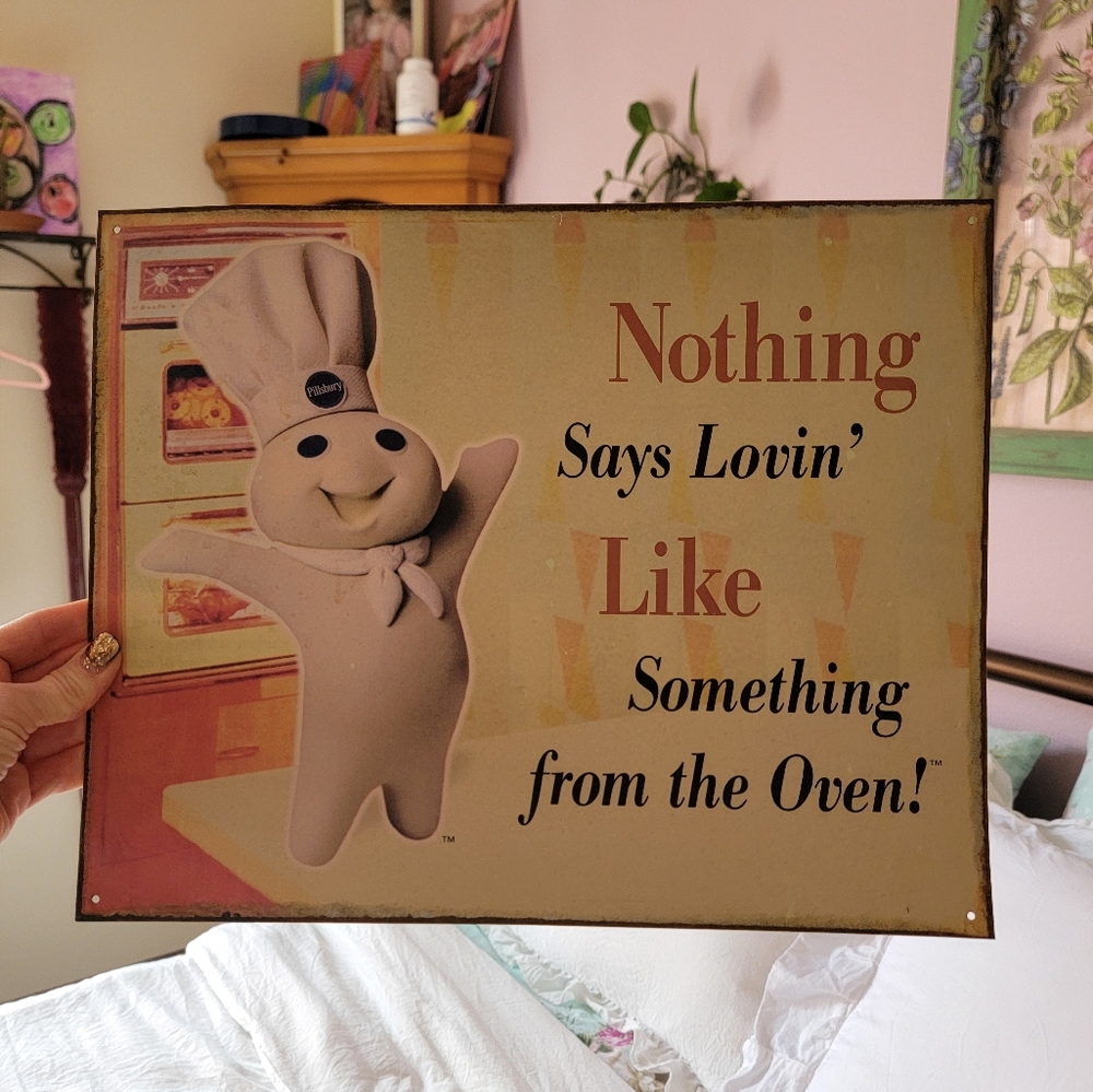 Vintage Tin Pillsbury Doughboy Sign